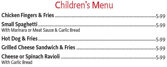 Children's Menu