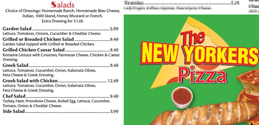 The New Yorkers Pizza - 336-798-1030